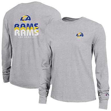 Women's Champion Heather Gray Los Angeles Rams Core Long-Sleeve T-Shirt