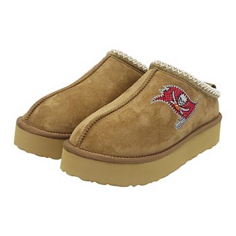 Women's Cuce Tan Tampa Bay Buccaneers Chestnut Slip On Boots with Crystal Logo