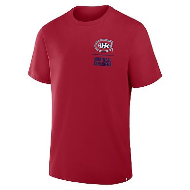 Men's Fanatics Red Montreal Canadiens Crash The Net Legacy T-Shirt