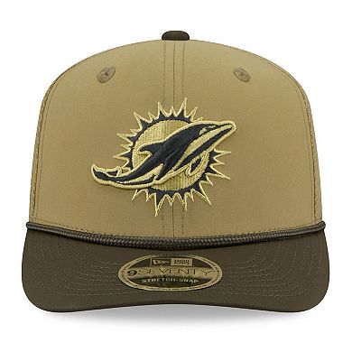 Men's New Era Green Miami Dolphins 2025 Salute to Service 9SEVENTY Adjustable Hat