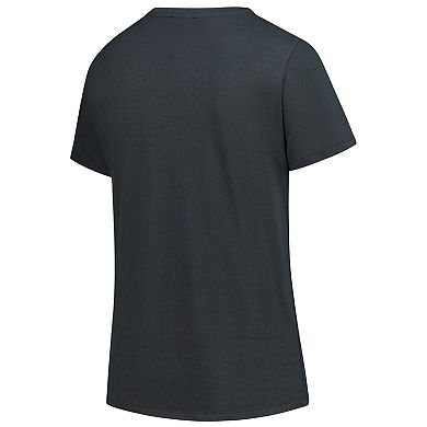 Women's Profile x 47 Black New York Liberty Logo Lockup Plus Size V-Neck T-Shirt