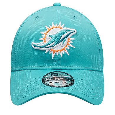 Men's New Era Aqua Miami Dolphins Tonal Camo 39THIRTY Stretch Fit Hat