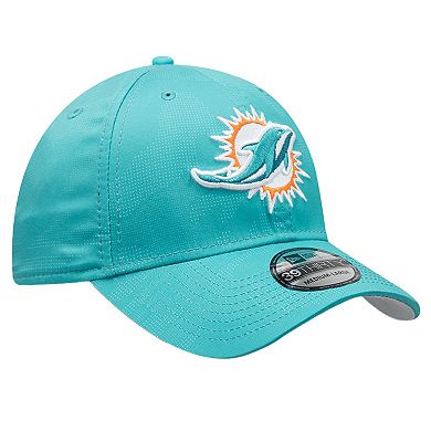 Men's New Era Aqua Miami Dolphins Tonal Camo 39THIRTY Stretch Fit Hat