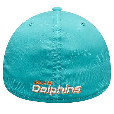 Men's New Era Aqua Miami Dolphins Tonal Camo 39THIRTY Stretch Fit Hat