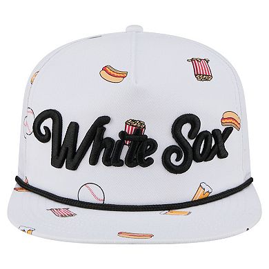 Men's New Era White Chicago White Sox Team Cheer Rope 19TWENTY Adjustable Hat