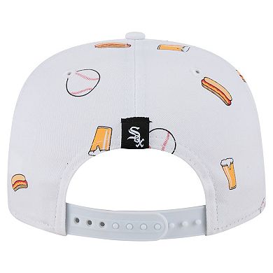 Men's New Era White Chicago White Sox Team Cheer Rope 19TWENTY Adjustable Hat