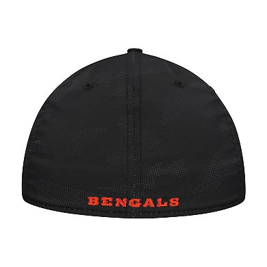 Men's New Era Black Cincinnati Bengals Tonal Camo 39THIRTY Stretch Fit Hat