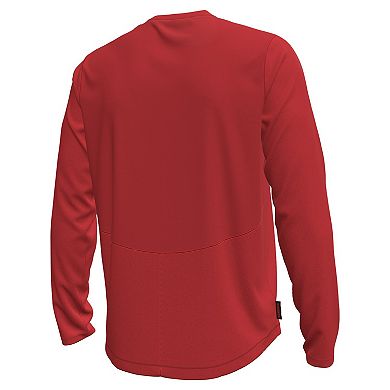 Men's Under Armour Red Wisconsin Badgers Sideline Knockout Long-Sleeve T-Shirt