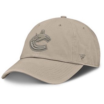 Men's Fanatics Tan Vancouver Canucks Authentic Pro Road Adjustable Hat