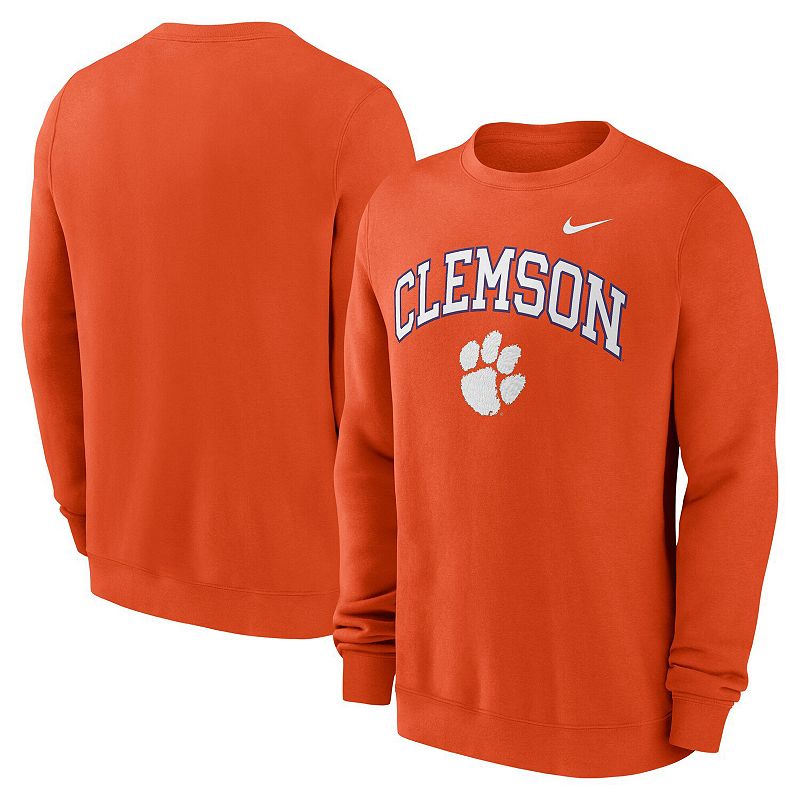 Men's Nike Orange Clemson Tigers Arch Pullover Sweatshirt, 
