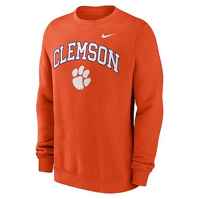 Men's Nike Orange Clemson Tigers Arch Pullover Sweatshirt
