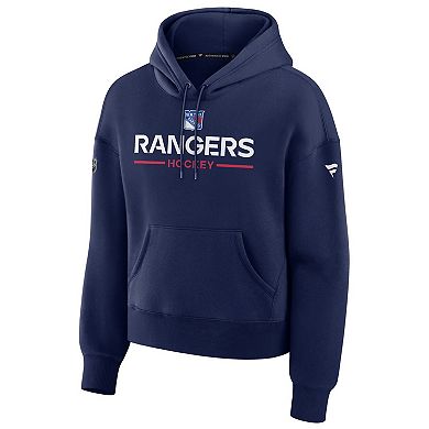 Women's Fanatics Navy New York Rangers Authentic Pro Primary Pullover Hoodie