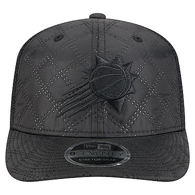 Men's New Era Black Phoenix Suns Quilted 9SEVENTY Trucker Adjustable Hat