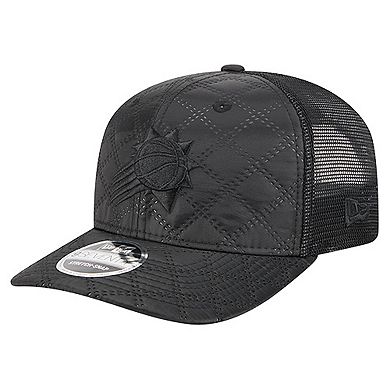 Men's New Era Black Phoenix Suns Quilted 9SEVENTY Trucker Adjustable Hat