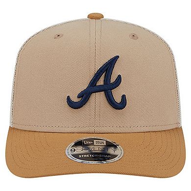 Men's New Era Stone Atlanta Braves 9SEVENTY Trucker Adjustable Hat