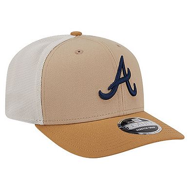 Men's New Era Stone Atlanta Braves 9SEVENTY Trucker Adjustable Hat