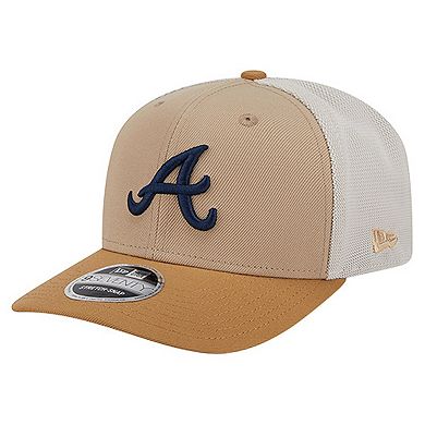 Men's New Era Stone Atlanta Braves 9SEVENTY Trucker Adjustable Hat
