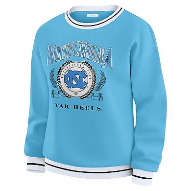 Women's WEAR by Erin Andrews Carolina Blue North Carolina Tar Heels Seal Sweatshirt