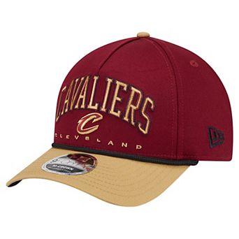 Men's New Era Wine Cleveland Cavaliers Bold Arch COOLERA 9FORTY A-Frame M-Crown Adjustable Hat