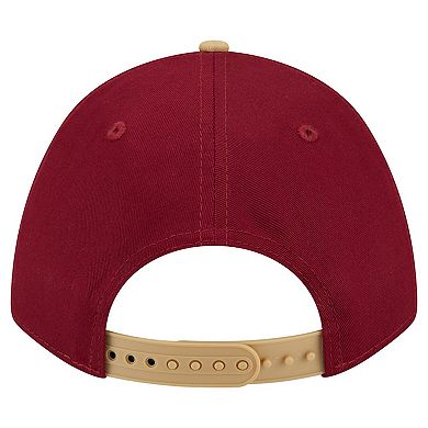 Men's New Era Wine Cleveland Cavaliers Bold Arch COOLERA 9FORTY A-Frame M-Crown Adjustable Hat