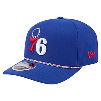Men's New Era Blue Philadelphia 76ers Rope 9SEVENTY Adjustable Hat