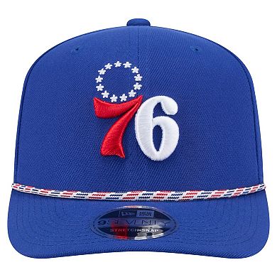 Men's New Era Blue Philadelphia 76ers Rope 9SEVENTY Adjustable Hat