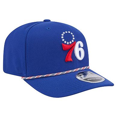 Men's New Era Blue Philadelphia 76ers Rope 9SEVENTY Adjustable Hat