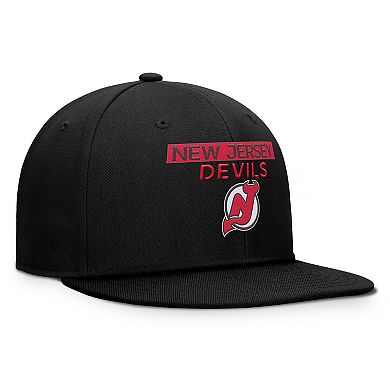 Men's Fanatics Black New Jersey Devils Authentic Pro Rink Prime Snapback Hat