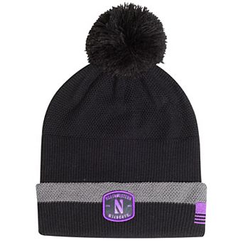 Men's Under Armour Charcoal Northwestern Wildcats Freedom Collection Cuffed Knit Hat with Pom