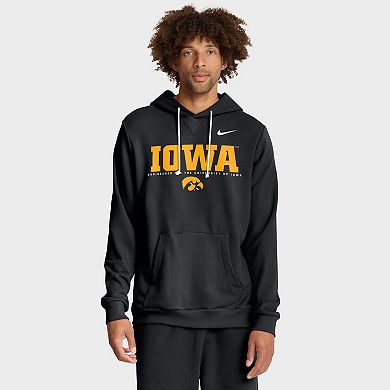 Men's Nike Black Iowa Hawkeyes 2025 Sideline Standard Issue Dri-FIT Hoodie