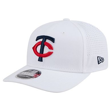 Men's New Era White Minnesota Twins COOLERA 9SEVENTY Adjustable Hat