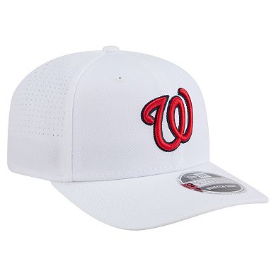 Men's New Era White Washington Nationals COOLERA 9SEVENTY Adjustable Hat