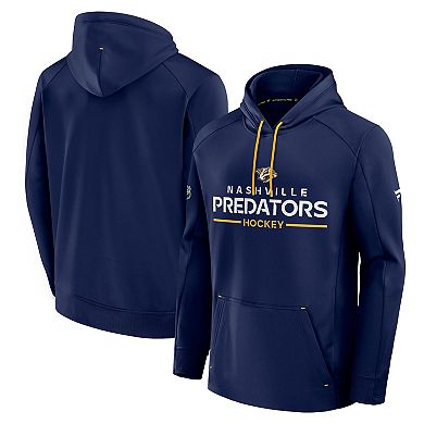 Men's Fanatics Navy Nashville Predators Authentic Pro Rink Hoodie