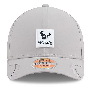 Men's New Era Gray Houston Texans 2025 Sideline M-Crown 9FORTY Adjustable Hat