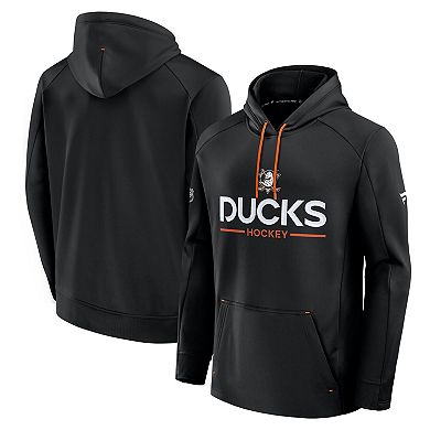 Men's Fanatics Black Anaheim Ducks Authentic Pro Rink Hoodie