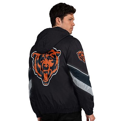 NFL Bears フード付きナイロンジャケット Men's Starter Black/Navy Chicago Bears Thursday Night Gridiron