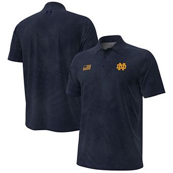 Men's Under Armour Navy Notre Dame Fighting Irish Freedom Collection ArmourFuse Polo