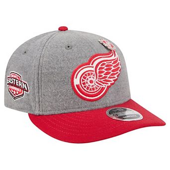 Men's New Era Gray/Red Detroit Red Wings Wool Pin Low Profile 9FIFTY Snapback Hat