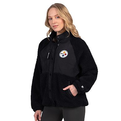 Women's Starter Black Pittsburgh Steelers On the Ball Sherpa Jacket