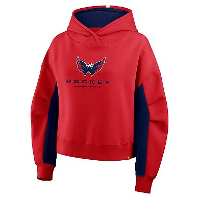 Women's Fanatics Red Washington Capitals Back Check Boxy Hoodie