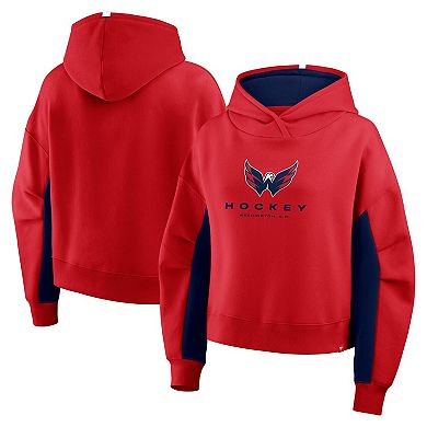 Women's Fanatics Red Washington Capitals Back Check Boxy Hoodie