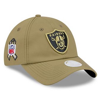 Women's New Era Green Las Vegas Raiders 2025 Salute to Service Pony Tail Adjustable Hat