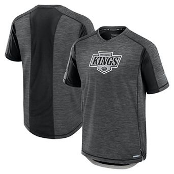 Men's Fanatics Heather Charcoal Los Angeles Kings Authentic Pro Rink Performance T-Shirt