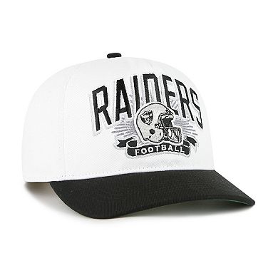 Youth '47 White/Black Las Vegas Raiders Prime Play Hitch Adjustable Hat