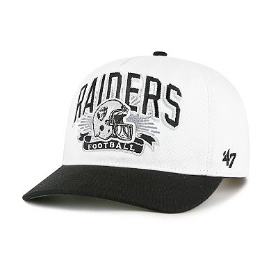 Youth '47 White/Black Las Vegas Raiders Prime Play Hitch Adjustable Hat