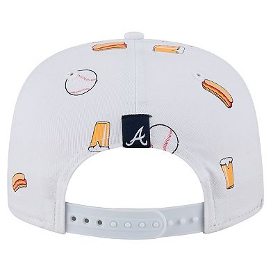Men's New Era White Atlanta Braves Team Cheer Rope 19TWENTY Adjustable Hat