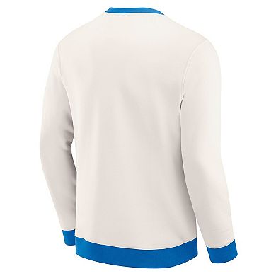 Men's Darius Rucker Collection by Fanatics Cream Detroit Lions Colorblock Pullover Sweatshirt