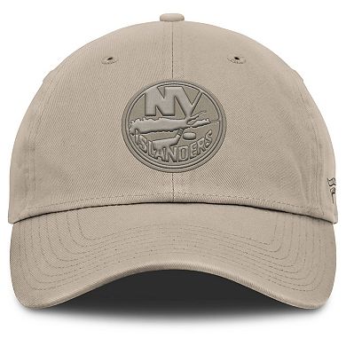 Men's Fanatics Tan New York Islanders Authentic Pro Road Adjustable Hat