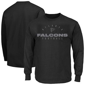 Men's Fanatics Black Atlanta Falcons Big & Tall Coverage Scheme Long Sleeve T-Shirt