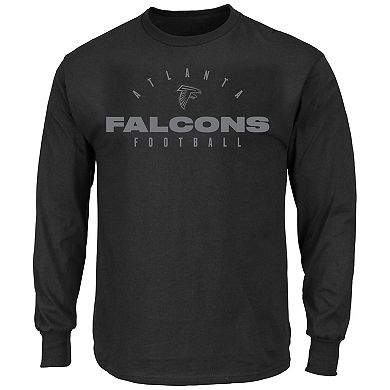 Men's Fanatics Black Atlanta Falcons Big & Tall Coverage Scheme Long Sleeve T-Shirt